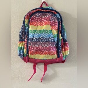 CRCKT Girls Backpack Pink Floral Rainbow Multicolor (NWOT) 11x15x5